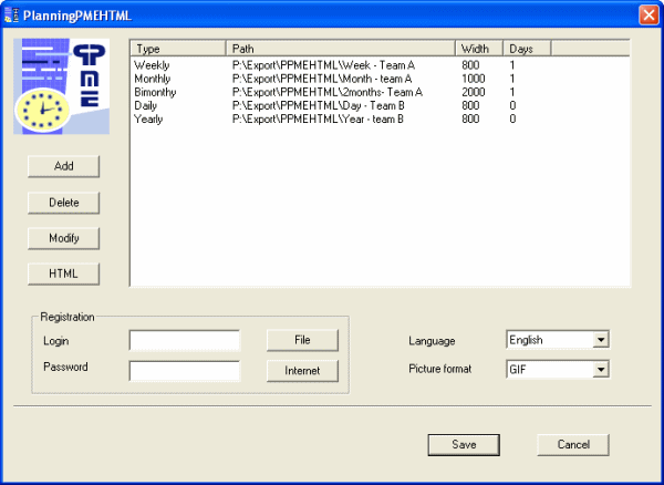 PlanningPME HTML Console