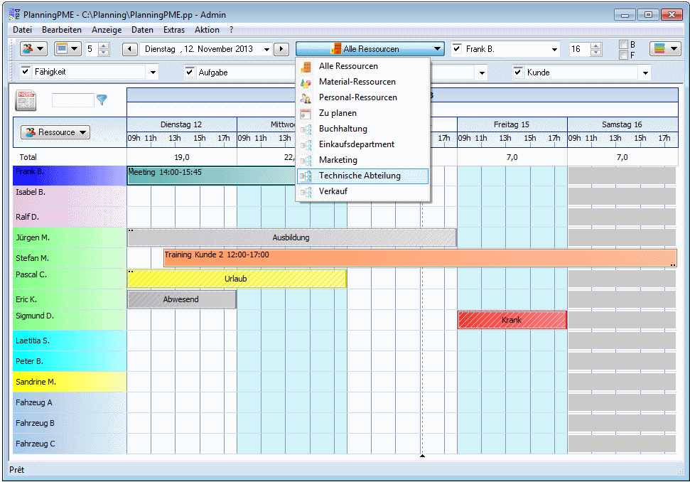 PlanningPME - Software f�r die Zeiterfassung in Ihrer Firma
