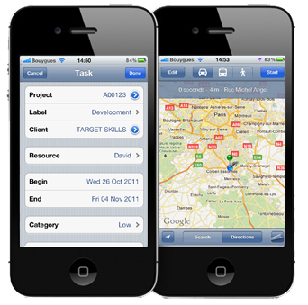 Kreiren Sie Aufgaben und berechnen Sie Ihre Route direkt auf Ihrem iPhone.