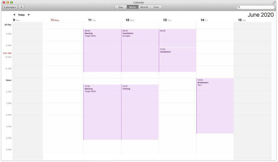Teilen Sie Ihren Kalender auf Mac
