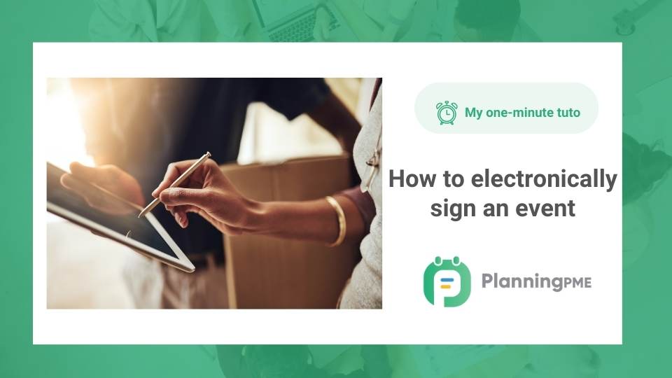 Wie kann man ein Ereignis elektronisch unterzeichnen?